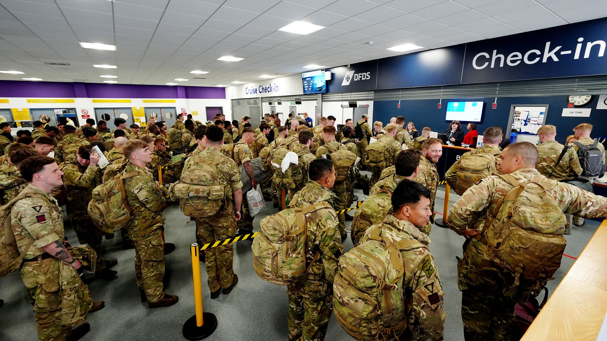 More than 1,400 British troops cross to Europe by civilian ferry ahead ...