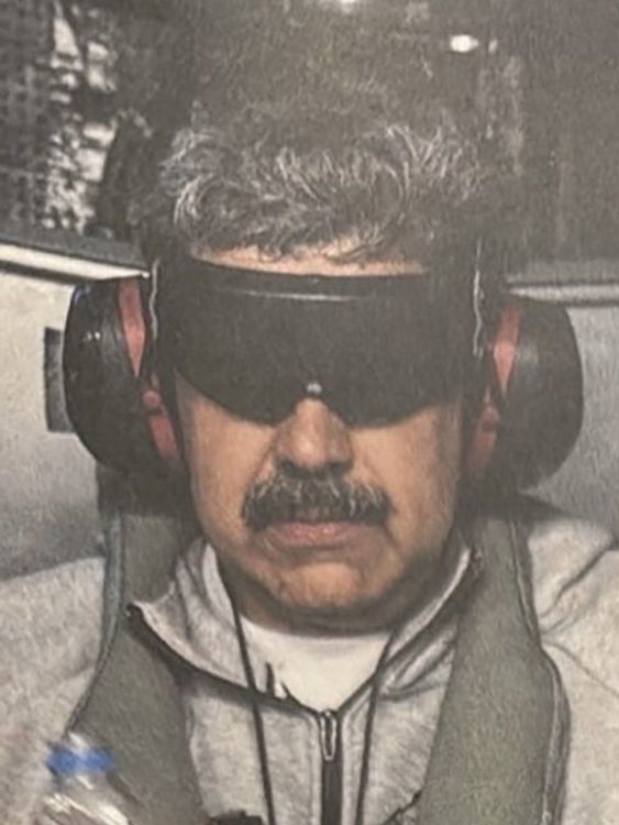 Maduro aboard the USS Iwo Jima. Pic: Reuters