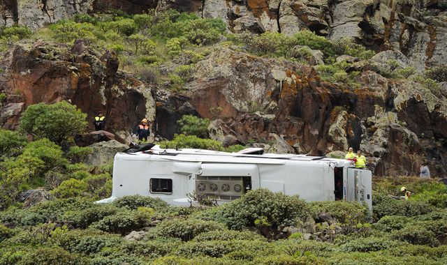 British tourist dead and another in serious condition fatal Canary Islands bus crash