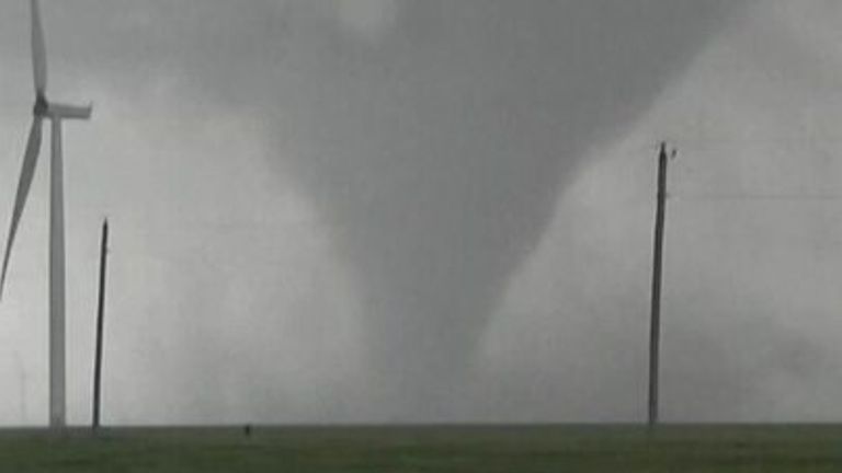Powerful tornado causes destruction across Oklahoma | US News | Sky News