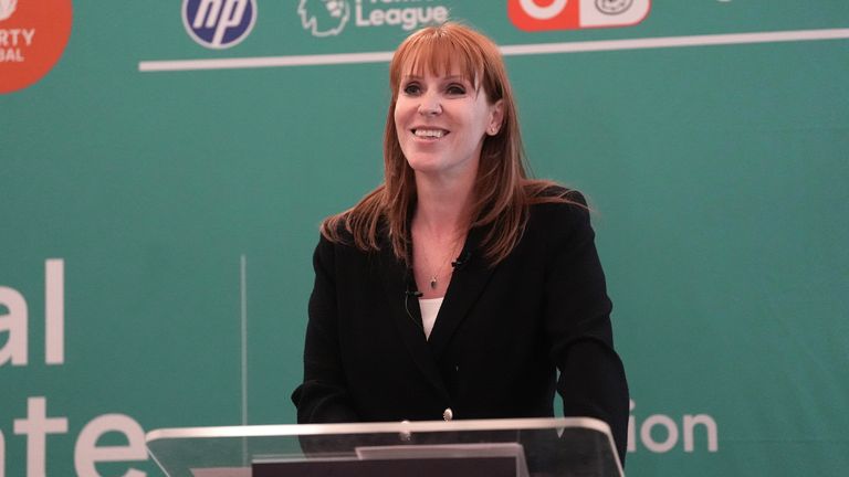 Angela Rayner speaking during a reception at the National Growth Debate
