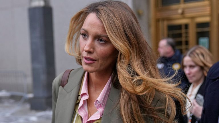 Both Lively (pictured) and Baldoni attended a hearing in February separately - but the trial will be the first time they come face-to-face in court. Pic: AP/ Seth Wenig
