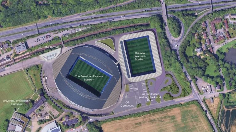 The club said they aim for the stadium to open no later than the 2030/31 season. Pic: Brighton and Hove Albion
