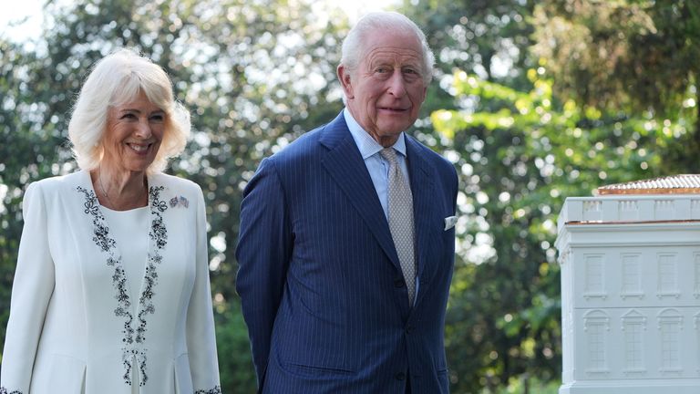 The King and Queen at the White House during their US state visit. Pic: Reuters