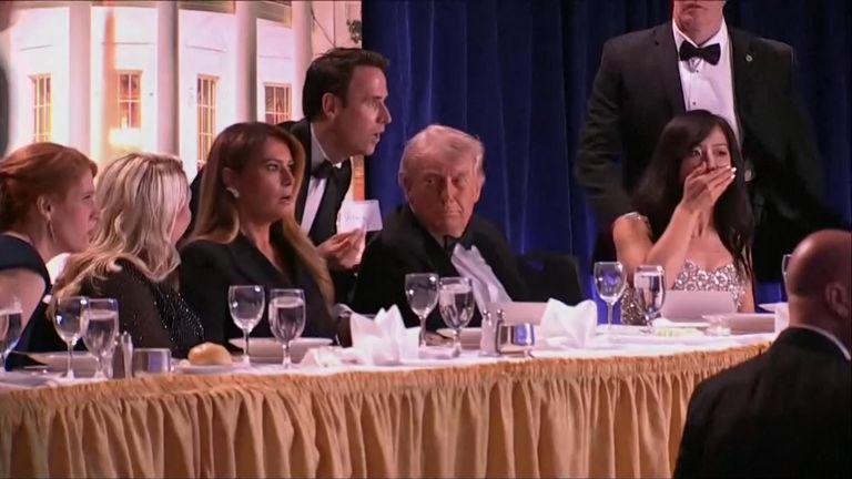 The moment shots are fired in the hotel lobby