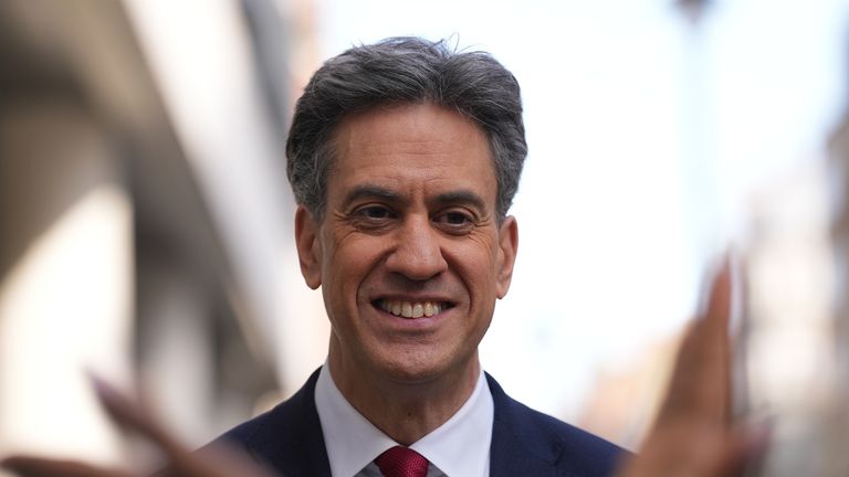Ed Miliband is leading the government's net zero efforts. Pic: PA