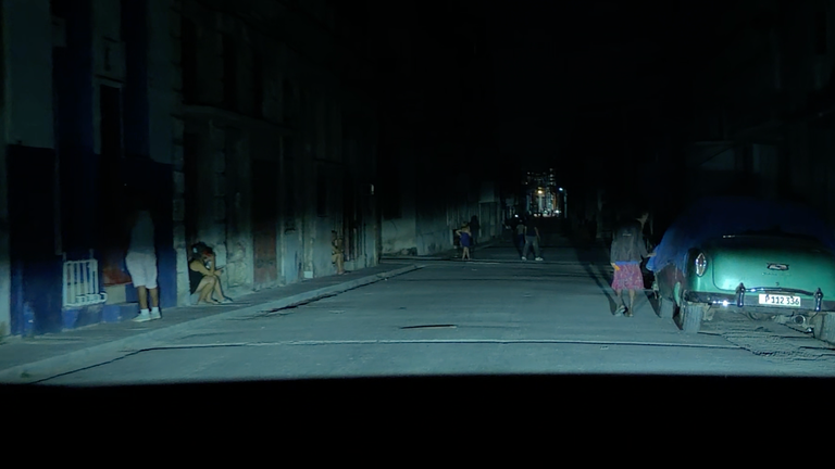 Nighttime in Havana amid blackout