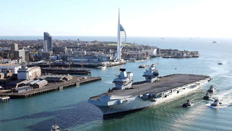 HMS Prince of Wales in November. Pic: Reuters