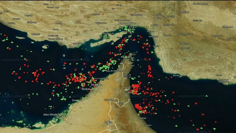 A blockade of the Strait of Hormuz has meant tankers carrying oil, gas and ammonia cannot get through