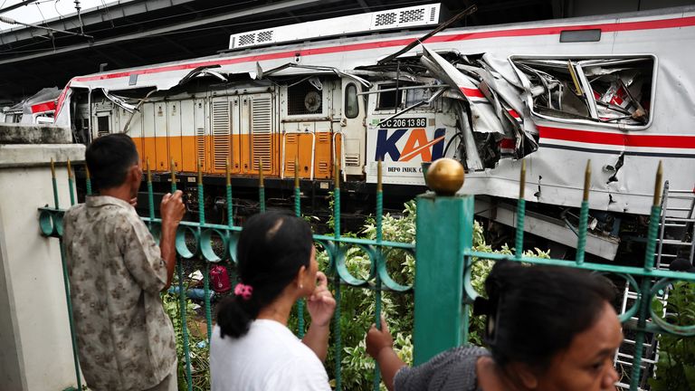 Some passengers were trapped in the carriages after the crash