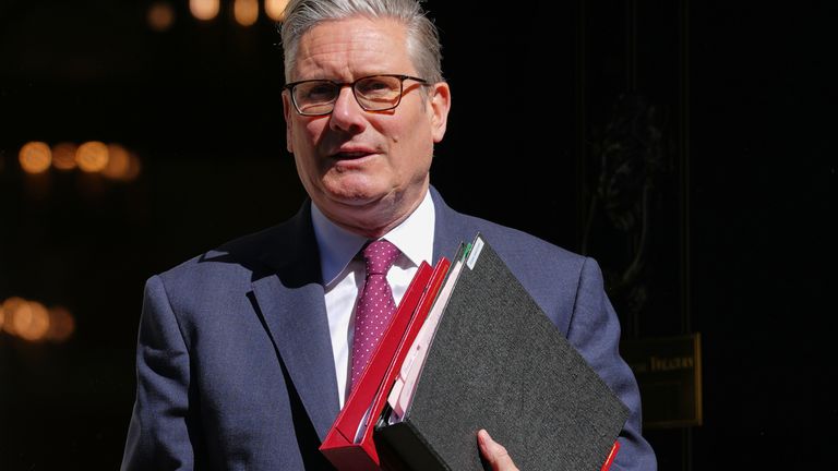 Sir Keir has faced a bruising week as his former chief of staff and former head of the Foreign Office were grilled over Mandelson. Pic: AP