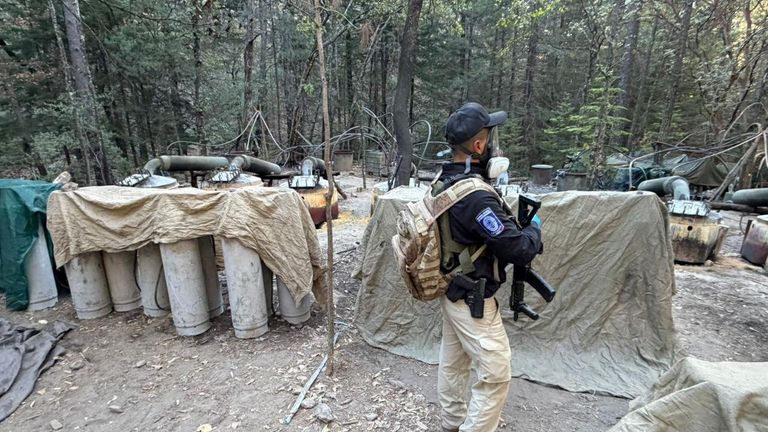 The operation took place in the state of northern state of Chihuahua, which borders the US. Pic: Reuters