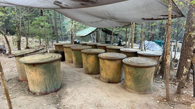 Another image taken from the suspected lab. Pic: Reuters