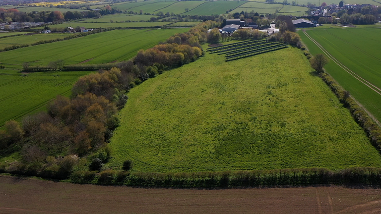 Europa Oil and Gas wants to extract gas from the sandstone beneath this field in Broughton, near Scarborough, North Yorkshire