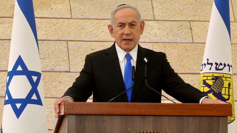Benjamin Netanyahu. Pic: Reuters 
