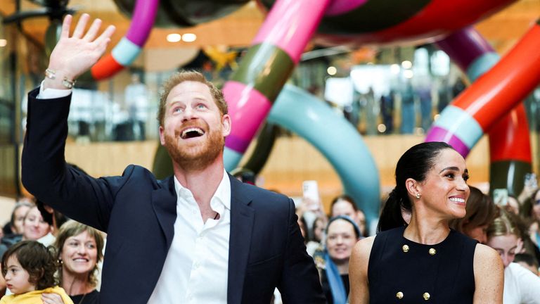Prince Harry and Meghan are on a four-day tour of Australia. Pic: Reuters