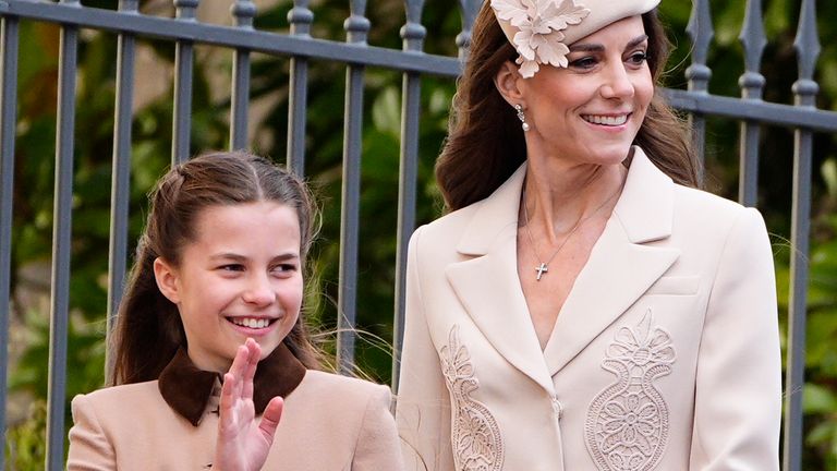 The Princess of Wales with Princess Charlotte. Pic: PA