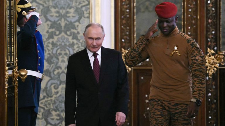 The captain with Vladimir Putin in Moscow last year. Pics: Reuters