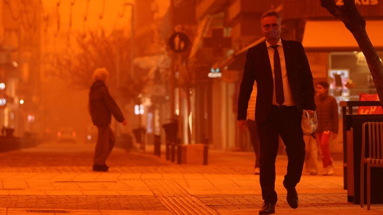 People are continuing to go about their everyday lives amid the haze. Pic: Reuters