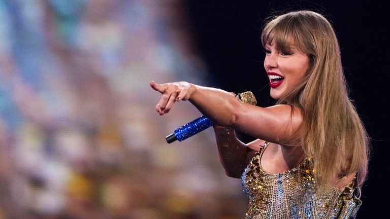 Taylor Swift performs during The Eras Tour on Friday, 6 December, 2024. Pic: AP