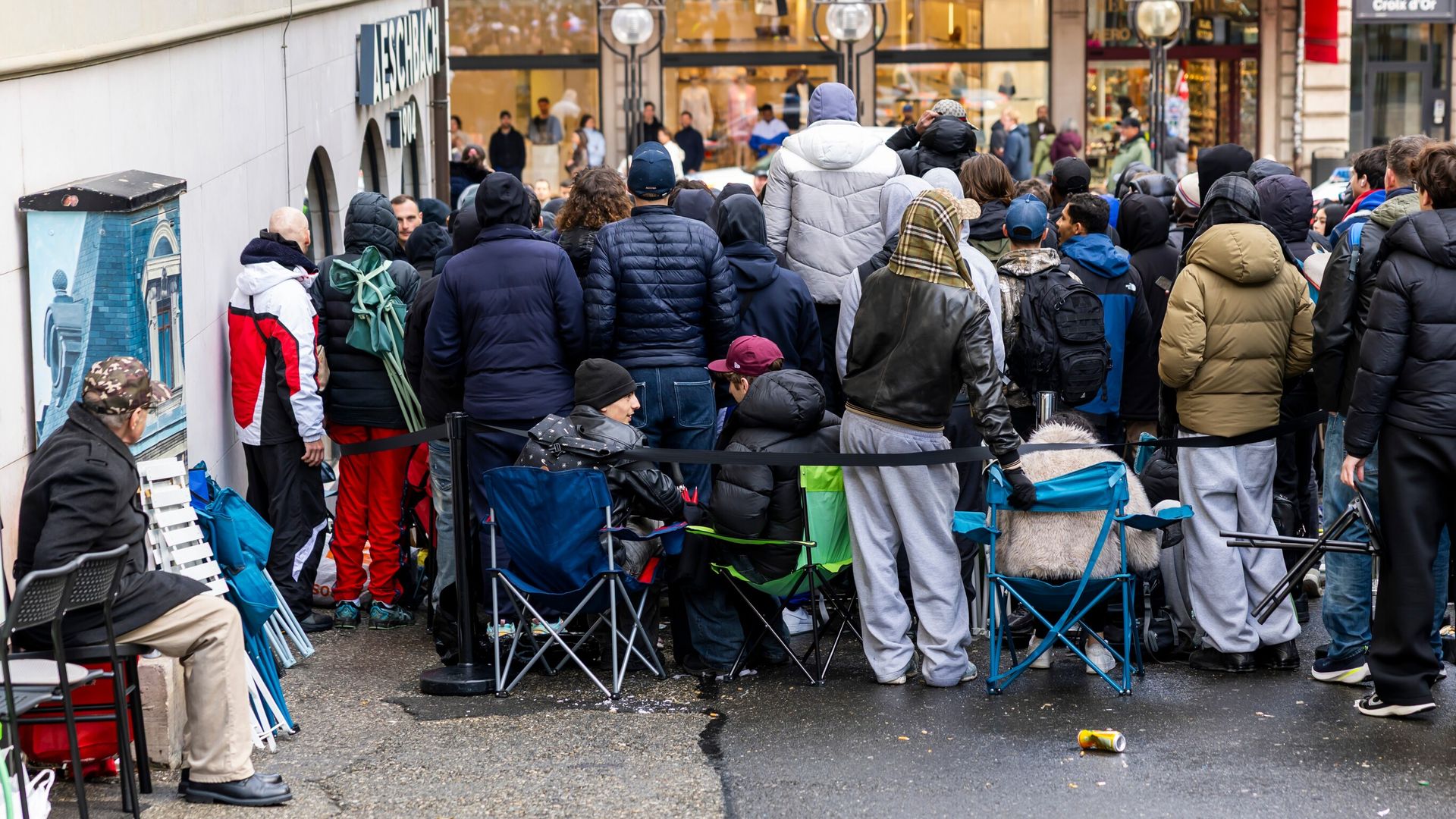 Why was there crowd trouble outside Swatch stores this weekend?