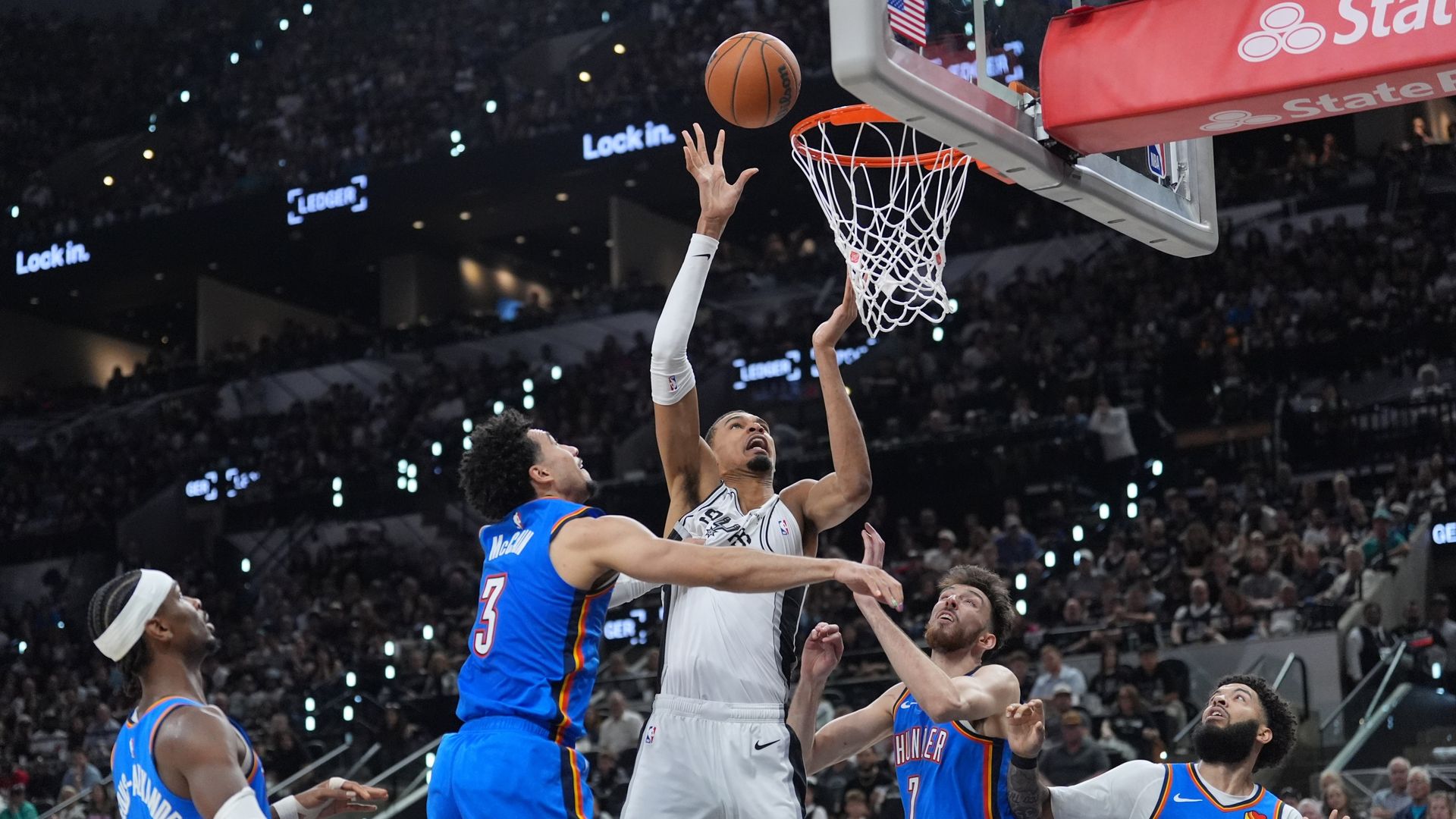 Wembanyama stars as Spurs level series against Thunder