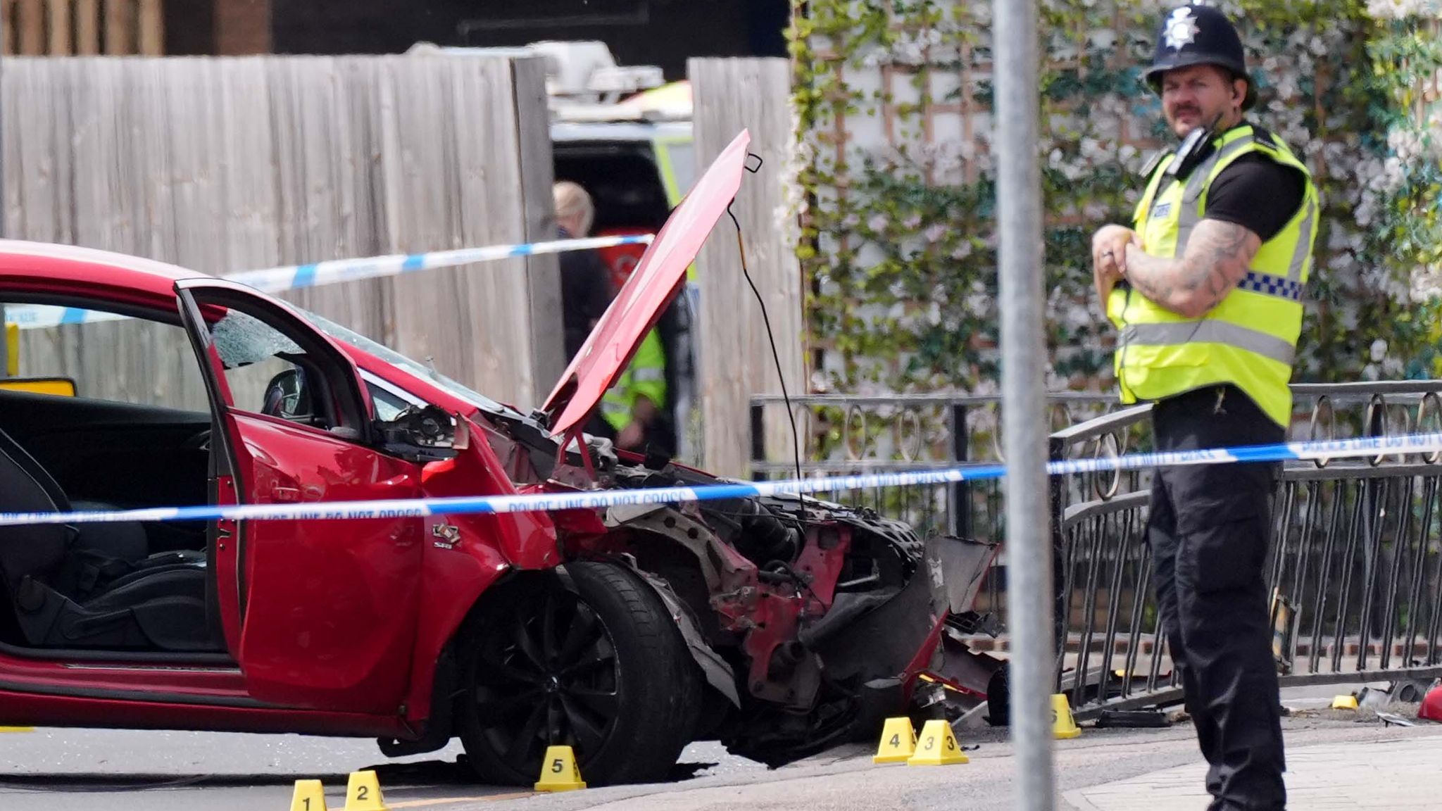 Man charged with multiple counts of attempted murder after car hits ...