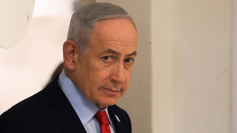 Benjamin Netanyahu in March. Pic: Reuters