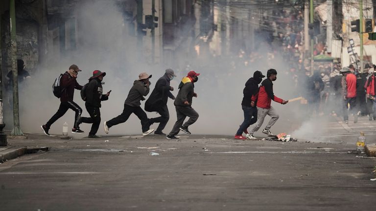 Demonstrations have caused road closures, while supplies have also been impacted. Pic: AP