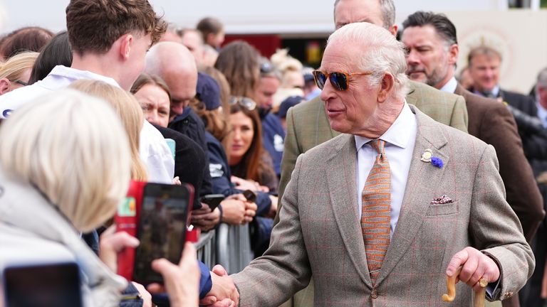 King Charles at the Royal Windsor Horse Show. Pic: PA
