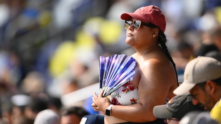 Club World Cup fans were also uncomfortable in open air stadiums, like in Nashville. Pic: Reuters