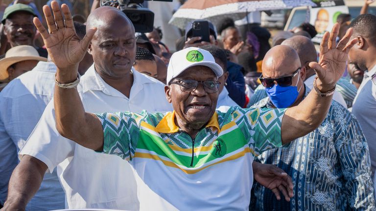Former South African president Jacob Zuma. Pic: AP