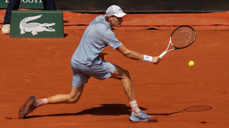 Sinner was hoping to complete the career Grand Slam. Pic: Reuters