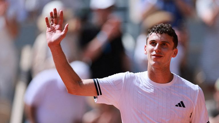 Juan Manuel Cerundolo won the match. Pic: Reuters