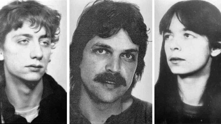 (L-R) Ernst-Volker Staub, Burkhard Garweg and Daniela Klette. Pic: AP