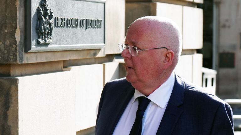 Peter Murrell arriving at the High Court in Edinburgh. Pic: PA