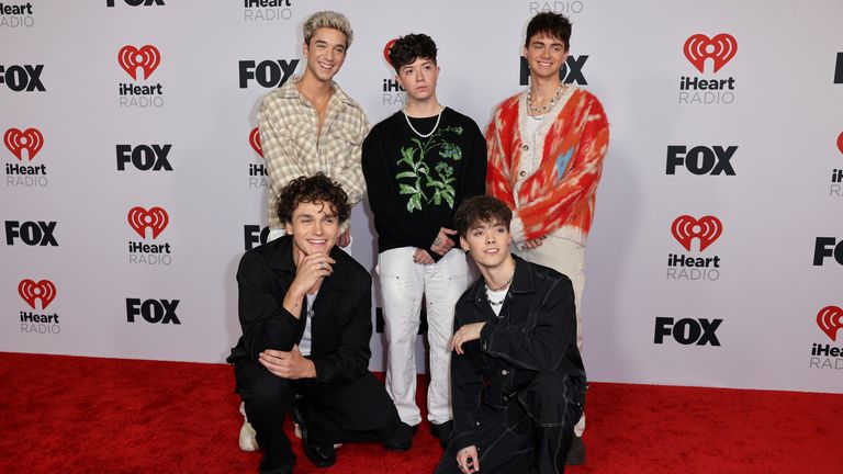 Why Don't We at the iHeartRadio Music Awards in LA in 2022. Pic: Reuters