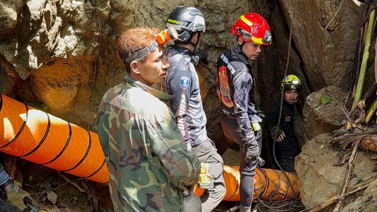 Watch: Rescue at cave said to be visited by those searching for gold