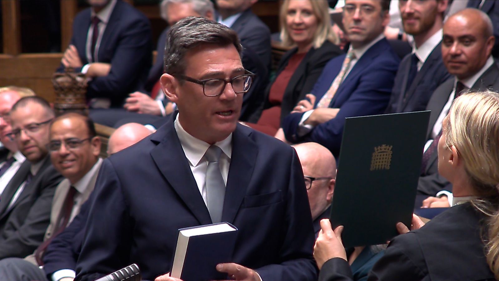 Andy Burnham sworn in as MP for Makerfield ahead of leadership bid ...