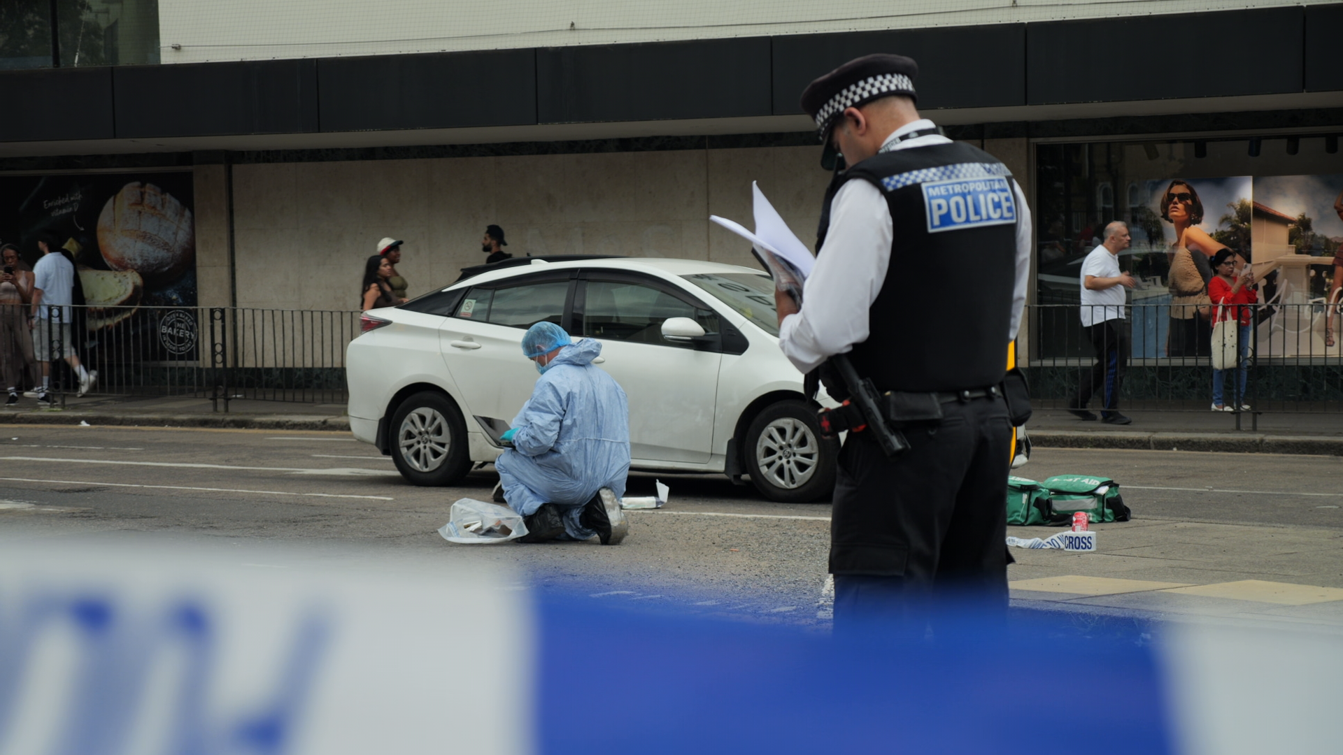 Man arrested on suspicion of attempted murder after car collides with multiple pedestrians