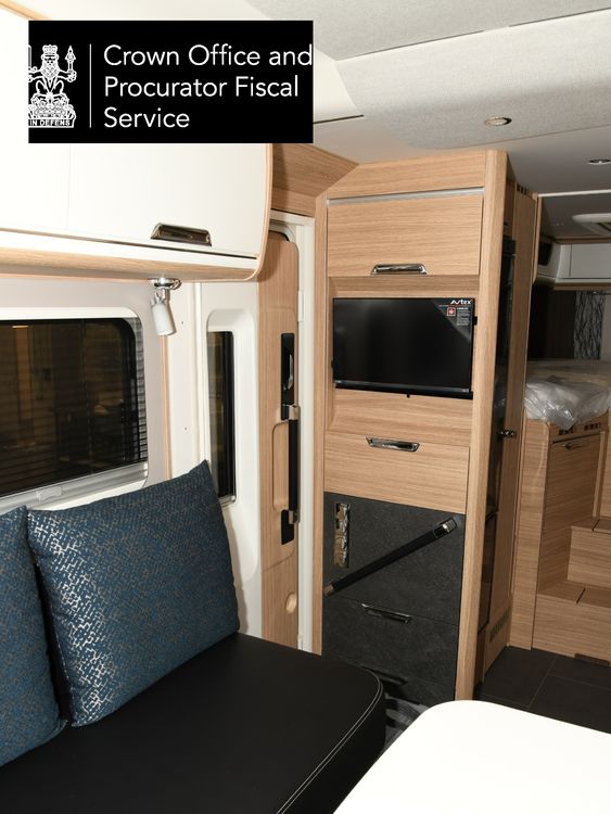 The interior of the motorhome