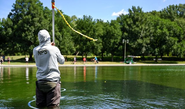 'Vandals arrested' as Trump's $14m reflective pool project sees it turn