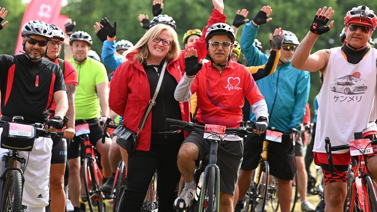 BHF chief executive Dr Charmaine Griffiths and Mayor of London Sadiq Khan. Pic: PA