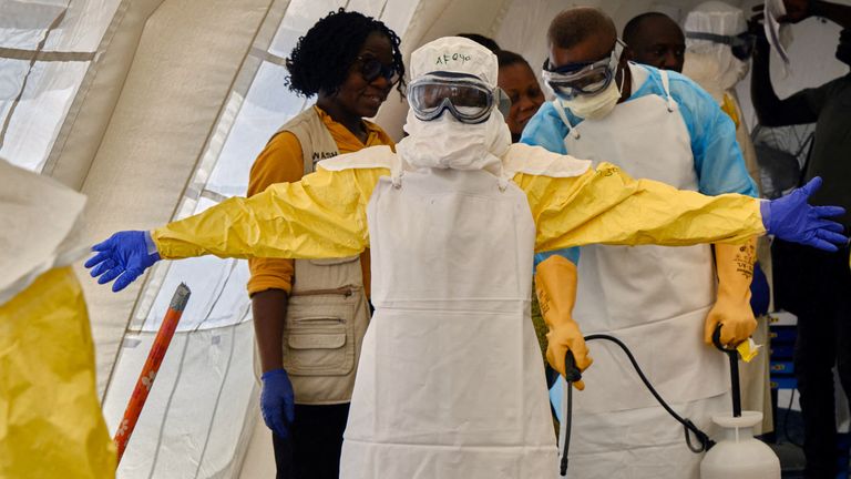 A training session in Bunia town, Ituri province. Pic: Reuters