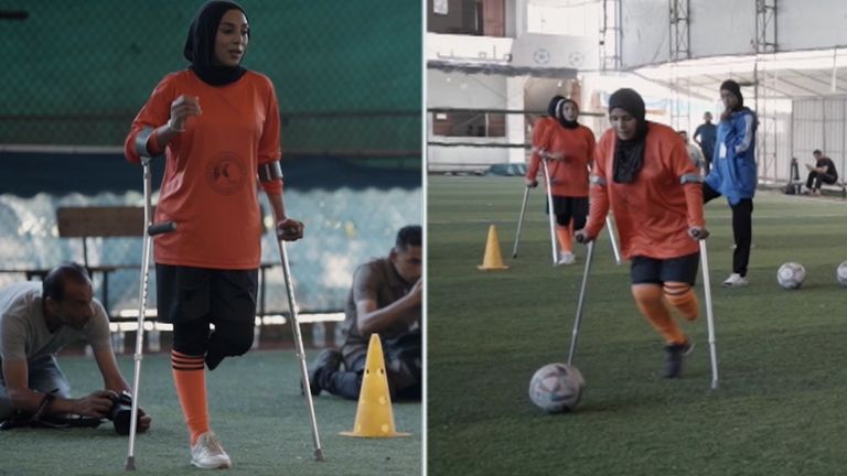 The stories behind Gaza's first women's amputee football team | News UK