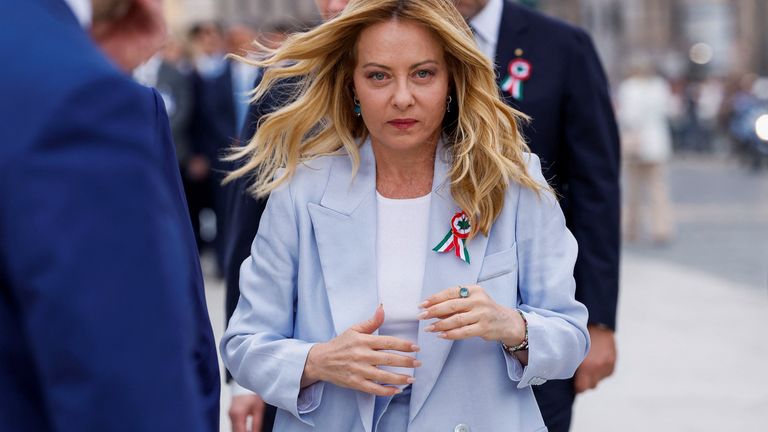 Giorgia Meloni. Pic: Reuters