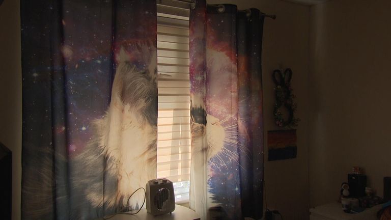 Blinds, curtains and fans to fend off the heat in Iryna's flat
