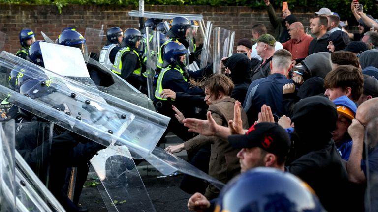 Protesters clashed with police on 2 June. Pic: Reuters