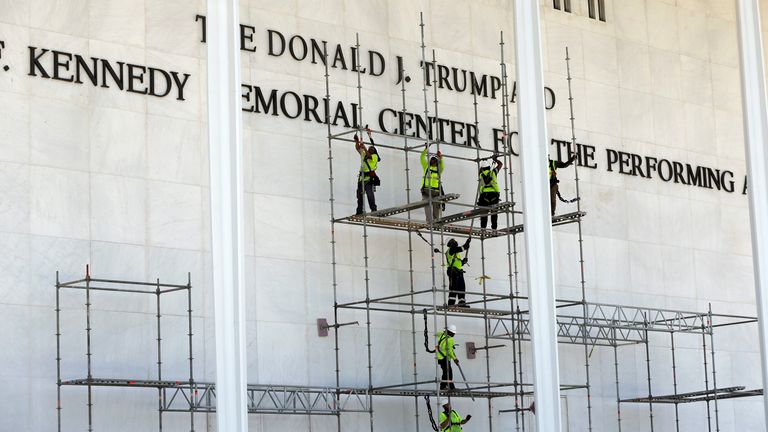 Trumpâs name removed from Washington Arts Centre
