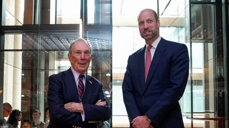 Michael Bloomberg met Prince William during last year's London Climate Action Week, one of the biggest such global gatherings. Pic: Reuters